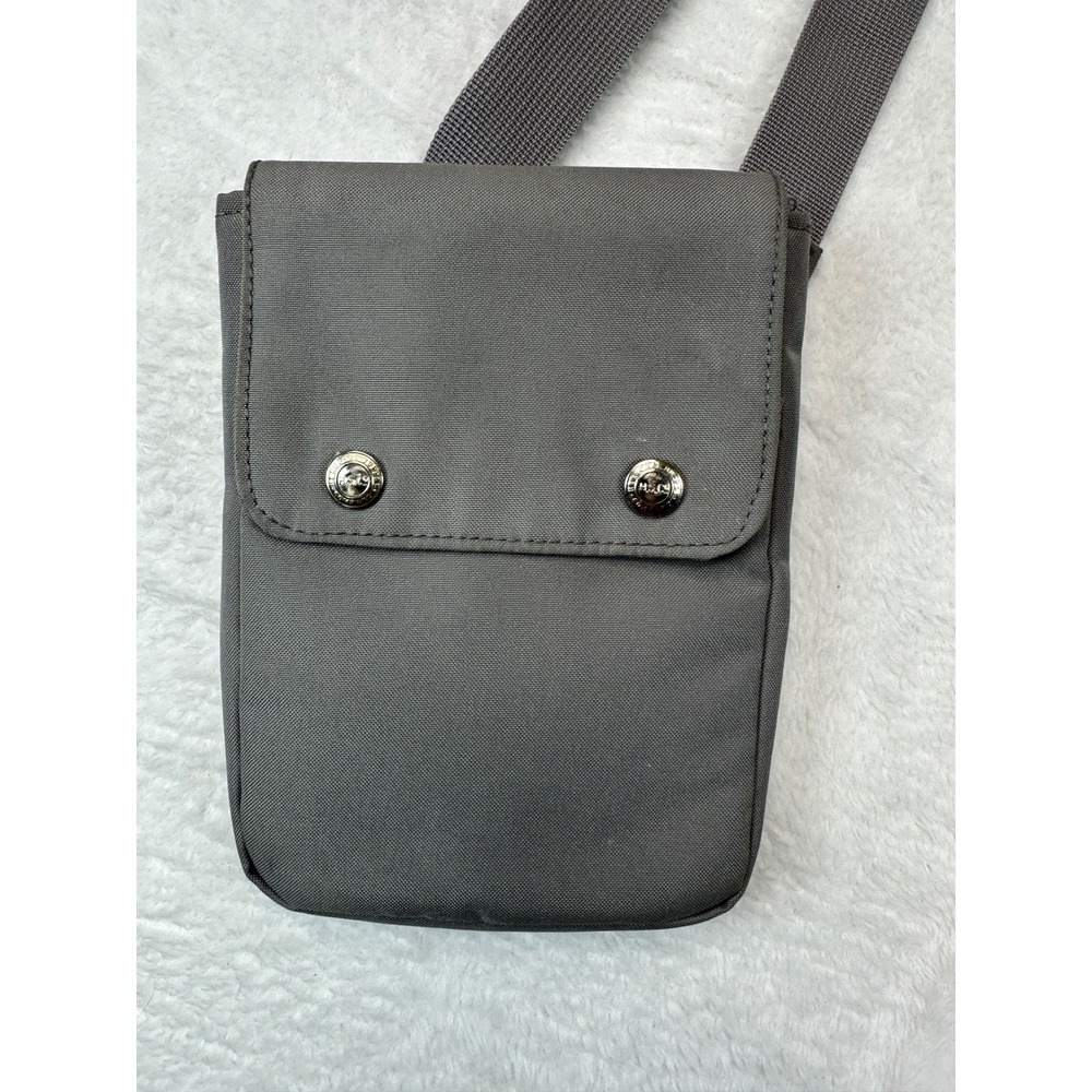 Herschel Supply Co Crossbody Bag Unisex Small Grey Canvas Snap Flap